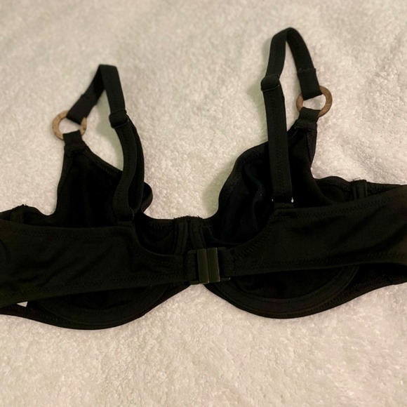 Freya Coco Wave Black Coconut Shell Swim Top Luxury Swimwear size 32-DD/32-E EUC - Picture 5 of 10